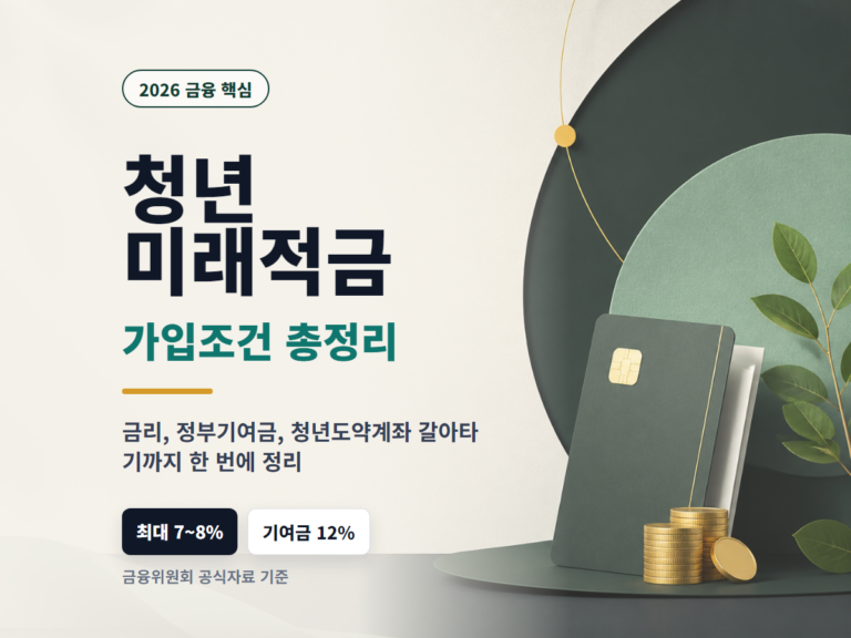 청년미래적금 2026 가입조건 총정리 에디토리얼 썸네일