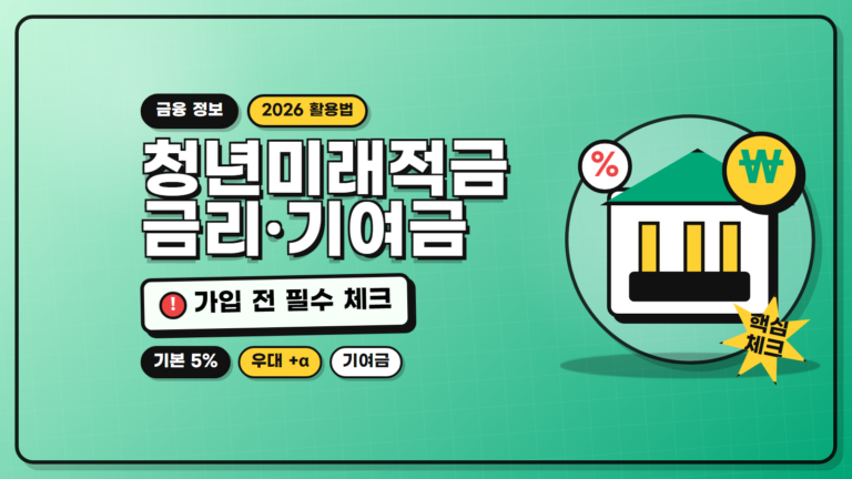 청년미래적금 우대금리 은행별 비교 썸네일