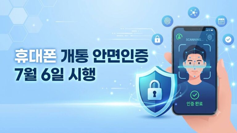 휴대폰 개통 안면인증 7월 6일 시행 대표 썸네일