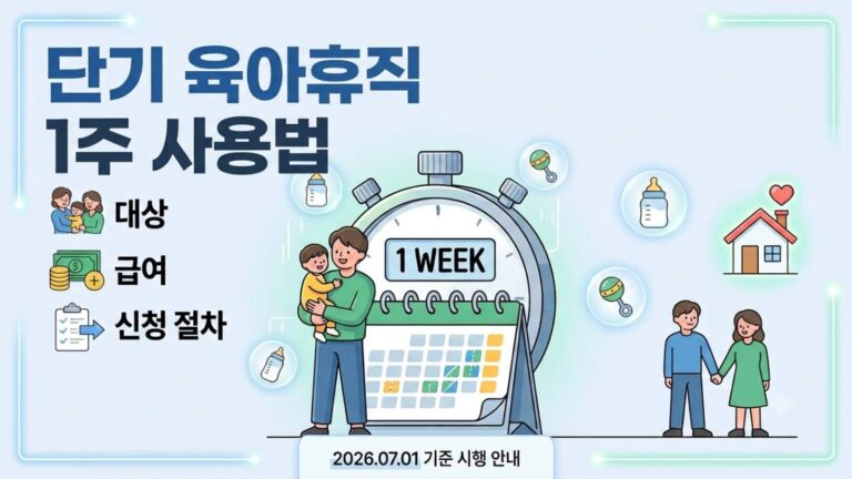 단기 육아휴직 1주 사용법 대표 썸네일