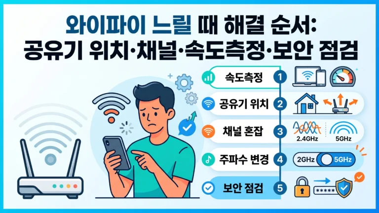 와이파이 느릴 때 해결