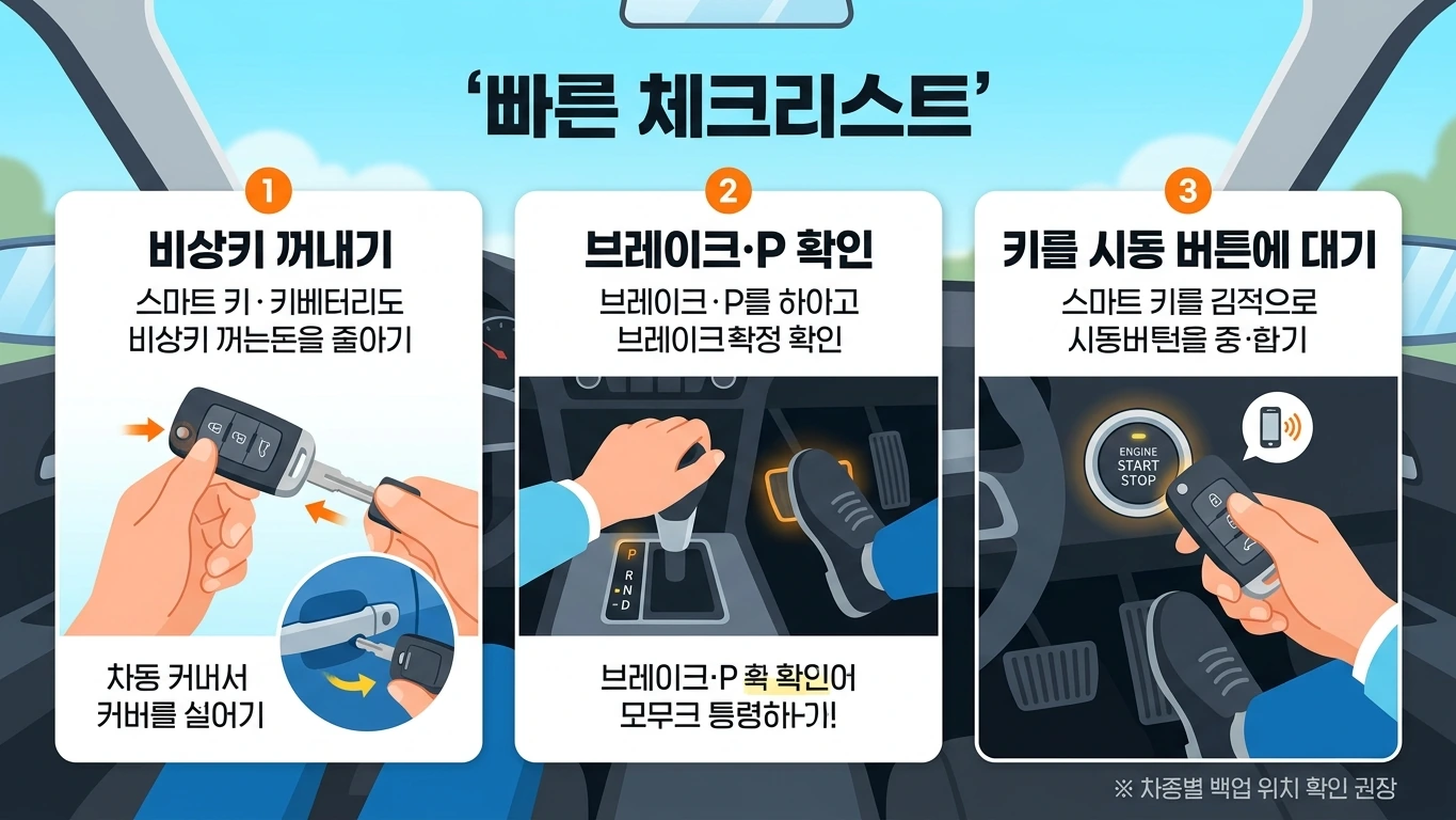 차 키 배터리 방전 summary 인포그래픽