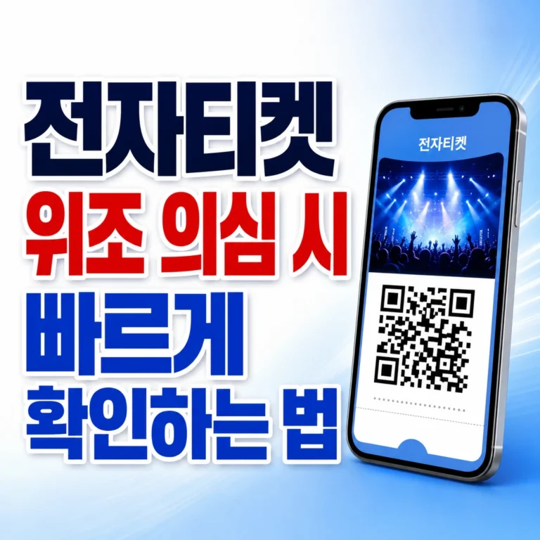 전자티켓 위조 확인 대표 썸네일