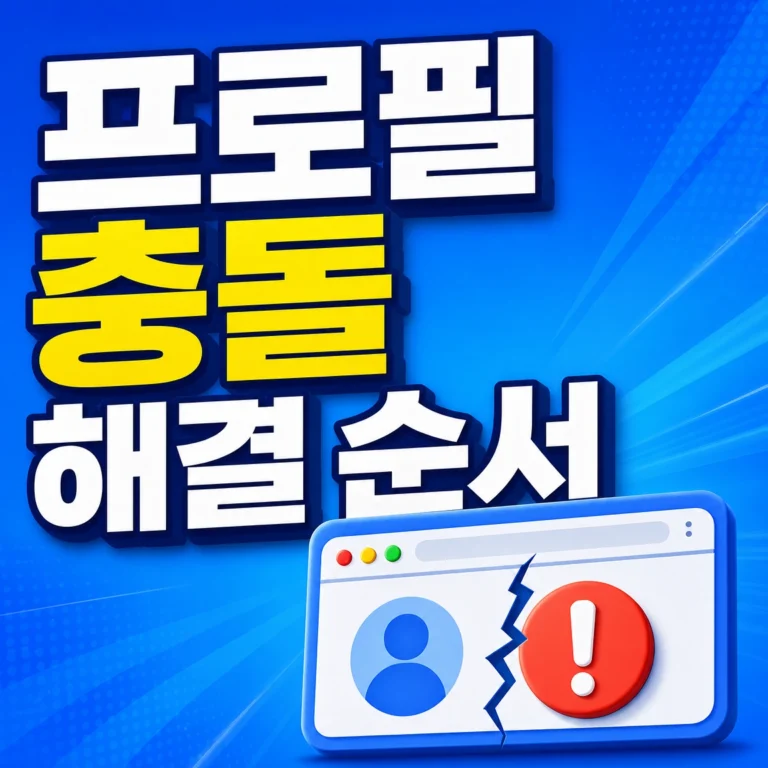 브라우저 프로필 충돌 대표 썸네일