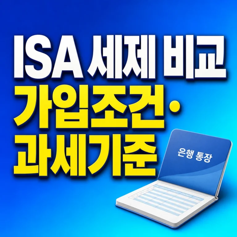 ISA 세제 비교 대표 썸네일