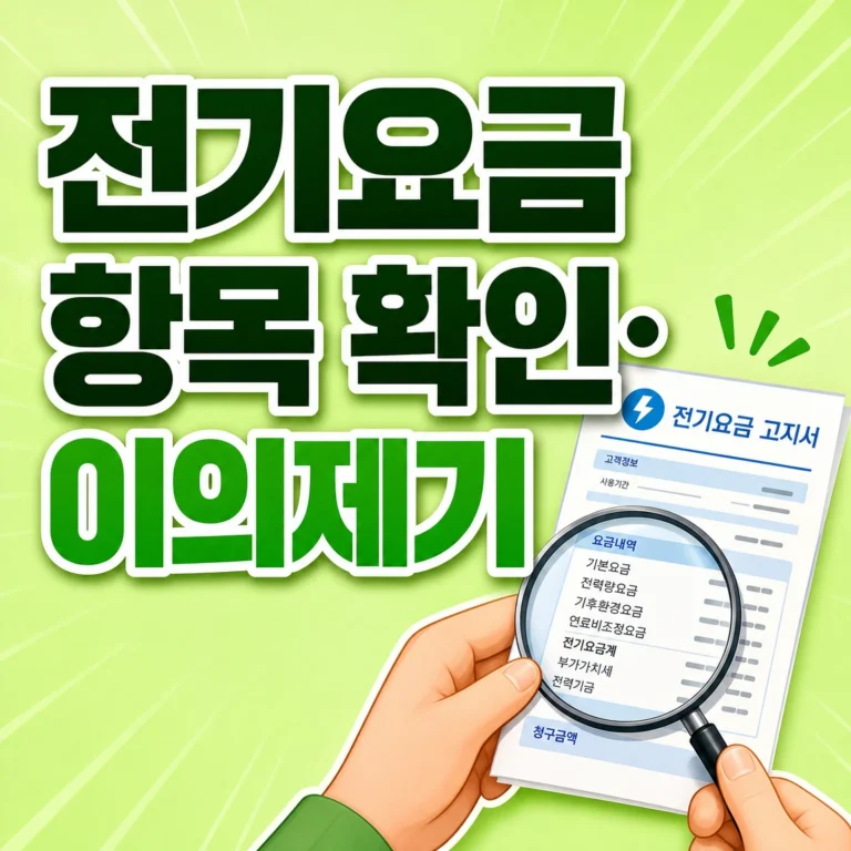 전기요금 항목 확인 및 이의제기 대표 썸네일